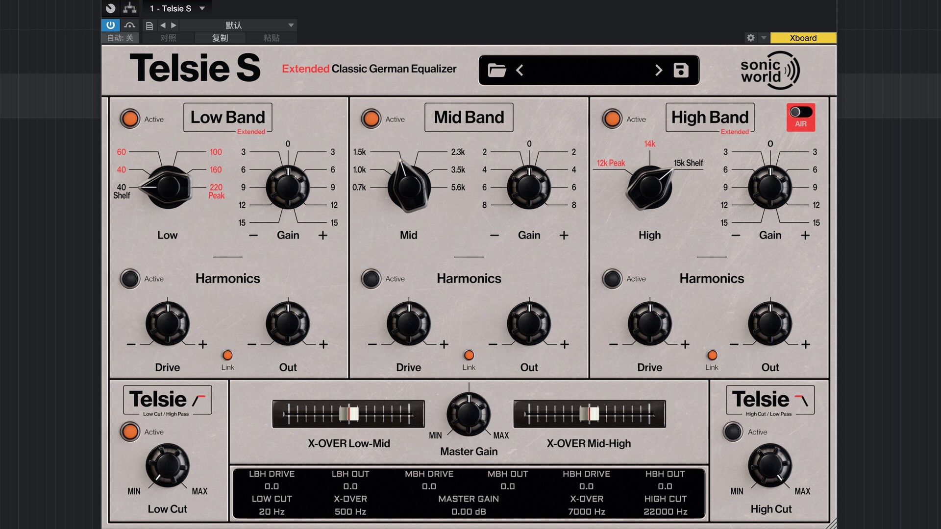 Sonicworld Plugins Telsie S for Mac(均衡器插件)