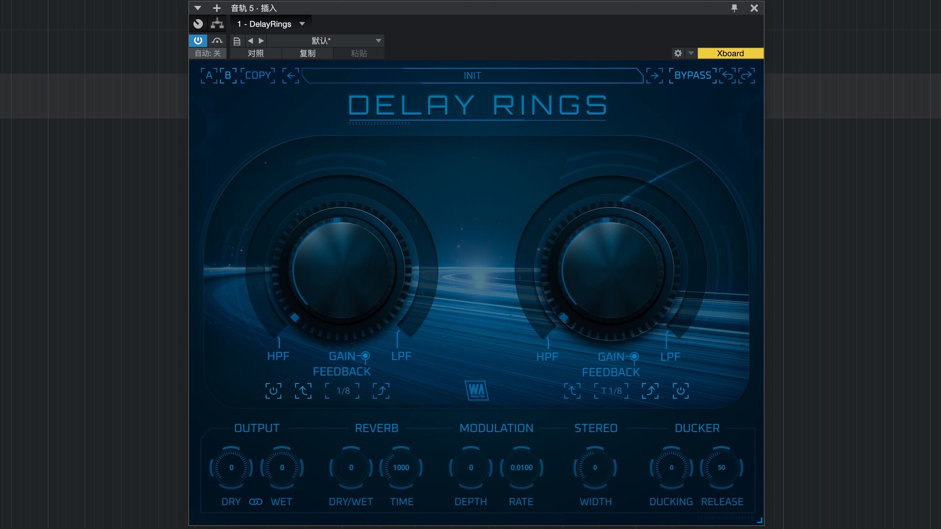W.A. Production Delay Rings for Mac(动态延迟引擎插件)