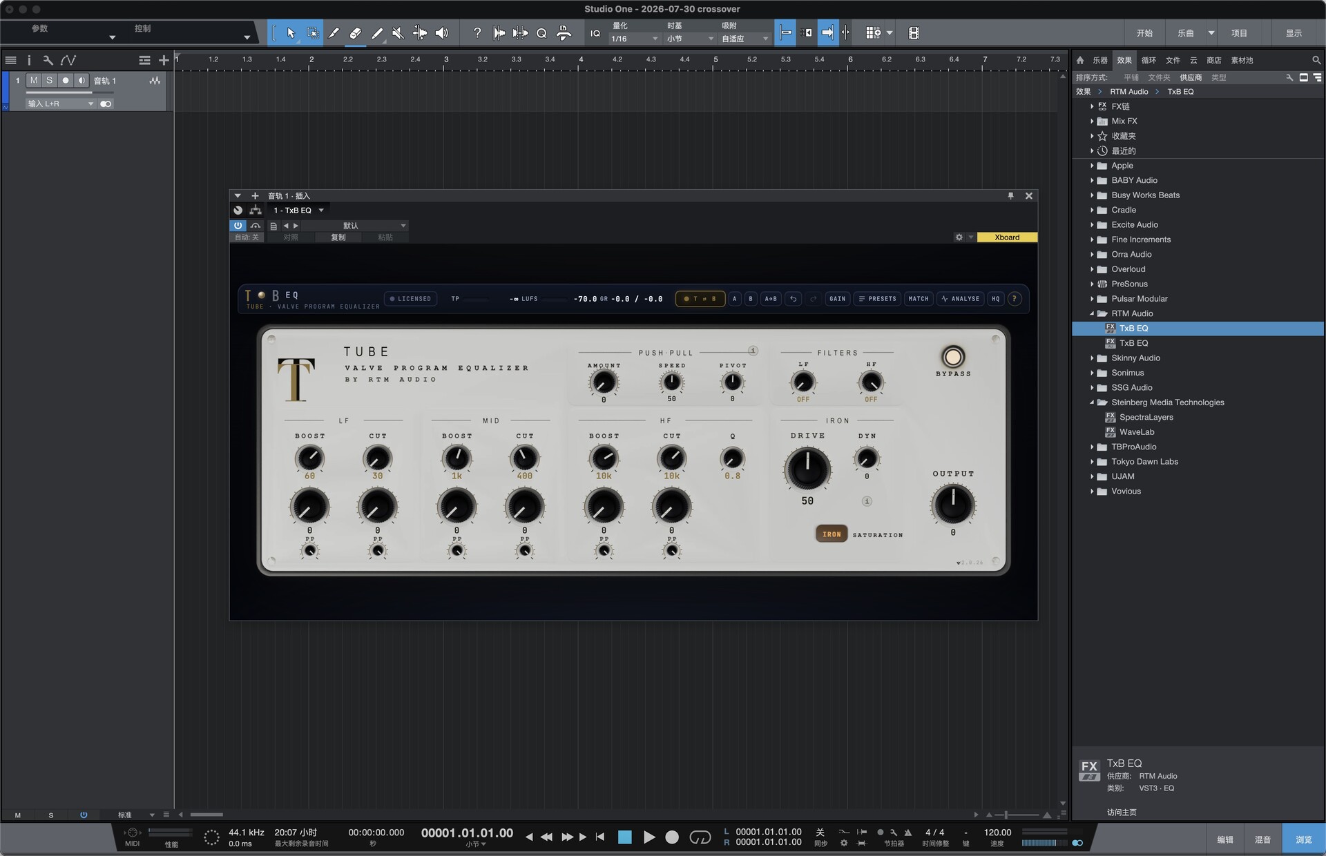RTM Audio TxB EQ for Mac(音频均衡器插件) v2.0.26 直装版